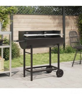 vidaXL Charcoal grill 96.5 x 42.5 x 88.5 cm Black