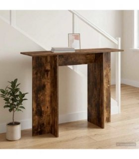 vidaXL Console Table Smoked Oak 100 x 30 x 75 cm Engineered Wood