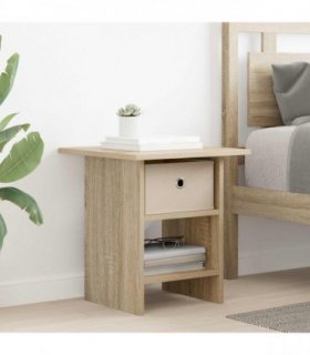 vidaXL Bedside Table Sonoma Oak 41 x 40 x 45 cm Engineered Wood