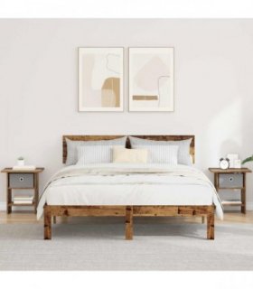 vidaXL Bedside Table 2 pcs Old Wood 41 x 40 x 45 cm Engineered Wood