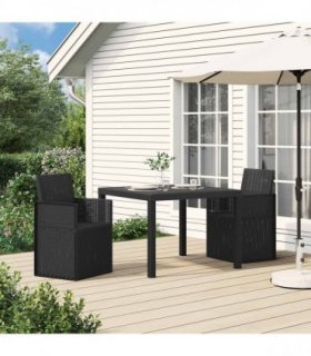 vidaXL Garden Dining Chairs 2 pcs Anthracite 53 x 47 x 88.5 cm PP