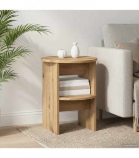 vidaXL Side Cabinet 2 pcs Artisan Oak Ø40 x 50 cm Engineered Wood