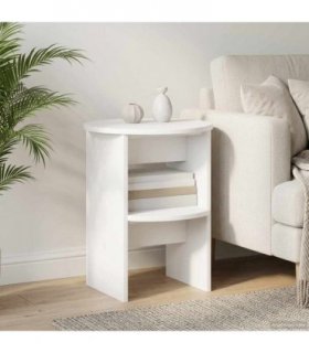 vidaXL Side Cabinet White Ø40 x 50 cm Engineered Wood