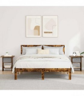 vidaXL Bedside Table 2 pcs Smoked Oak 41 x 40 x 45 cm Engineered Wood