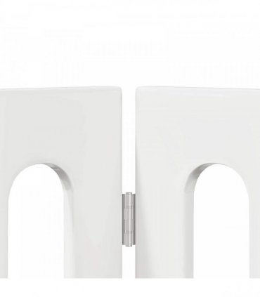 vidaXL Folding Pet Fence 2 pcs High Gloss White 100.5 x 38 x 70 cm