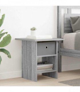 vidaXL Bedside Table Grey Sonoma 41 x 40 x 45 cm Engineered Wood