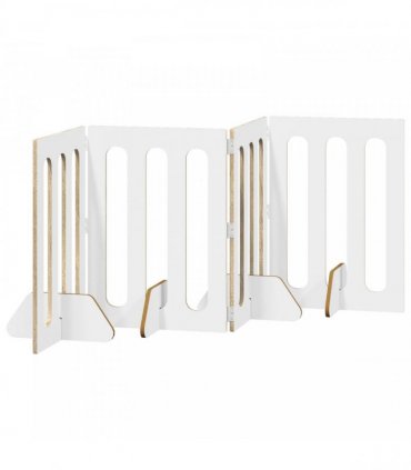 vidaXL Folding Pet Fence 4 pcs Sonoma Oak 201 x 38 x 70 cm