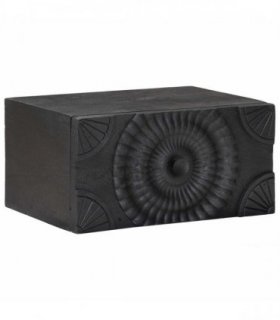 vidaXL Handmade Bedside Cabinet Black 40 x 30 x 20 cm Solid Mango Wood