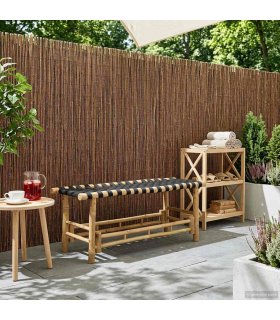 vidaXL Garden Bench 110 x 38 x 40 cm Bamboo Natural Rectangular