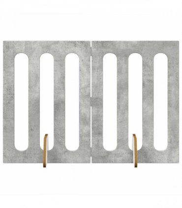 vidaXL Folding Pet Fence 2 pcs Concrete Grey 100.5 x 38 x 70 cm