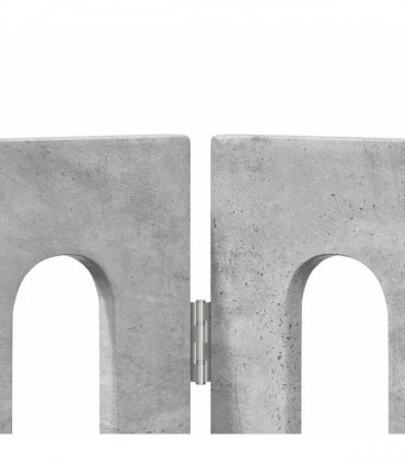 vidaXL Folding Pet Fence 2 pcs Concrete Grey 100.5 x 38 x 70 cm