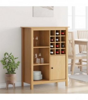 vidaXL Wine Cabinet HILL Honey Brown 79.5 x 40 x 107.5 cm
