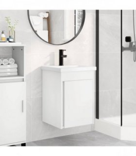 vidaXL Bathroom Vanity Unit with Tap White 42 x 40 x 74.5 cm