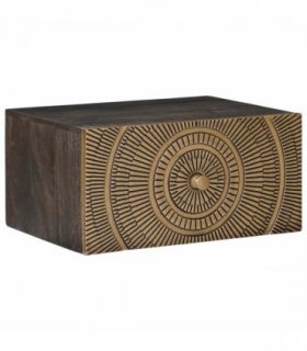 vidaXL Handmade Bedside Cabinet Coffee Brown 40 x 30 x 20 cm