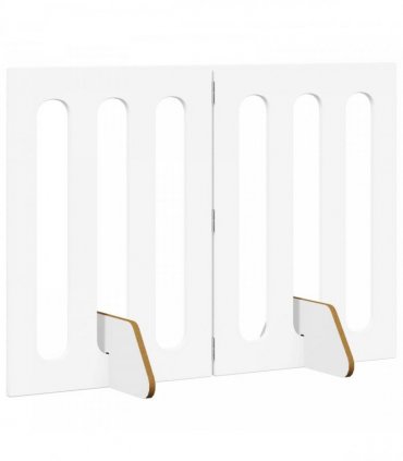 vidaXL Folding Pet Fence 2 pcs White 100.5 x 38 x 70 cm
