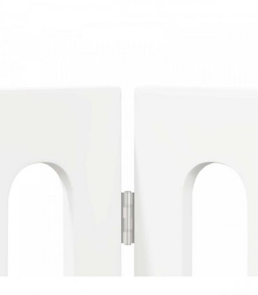 vidaXL Folding Pet Fence 2 pcs White 100.5 x 38 x 70 cm
