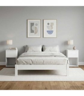 vidaXL Bed Cabinet 2 pcs White 29 x 31.5 x 49 cm Engineered Wood