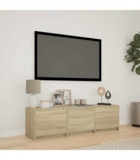 vidaXL TV Cabinet with LED Sonoma Oak 140 x 34 x 40 cm Engineered Wood