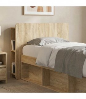 vidaXL Headboard Cabinet with Storage Sonoma Oak Engineered Wood