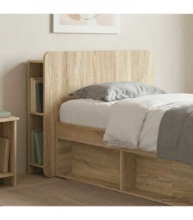 vidaXL Headboard Cabinet with Storage Sonoma Oak Engineered Wood