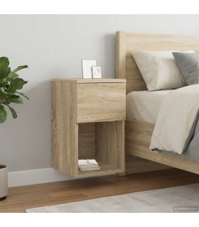 vidaXL Bed Cabinet Sonoma Oak 29 x 31.5 x 49 cm Engineered Wood