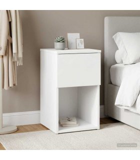 vidaXL Bed Cabinet White 29 x 31.5 x 49 cm Engineered Wood