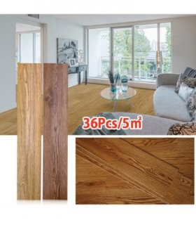 5m² Floor Planks Tiles Self Adhesive Wood Effect Vinyl Flooring Kitchen Bathroom UK