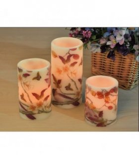 Set of 3 Wax LED Candles