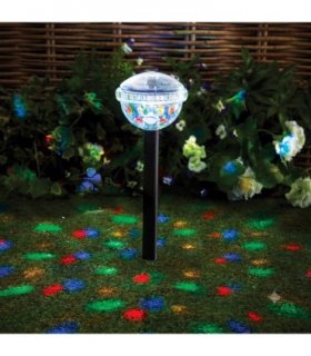 Solar Powered Multi Colour Projector Light Set of 2
