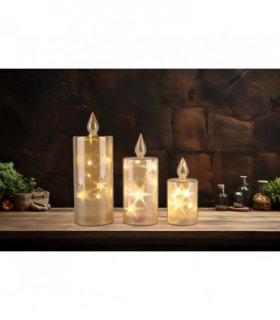 Candle with Star Reflection ? Set of 3