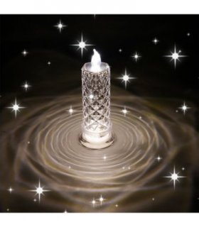 Clear LED Candle with Reflection ? Set of 3