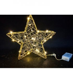 24cm Star with Warm White LED Lights