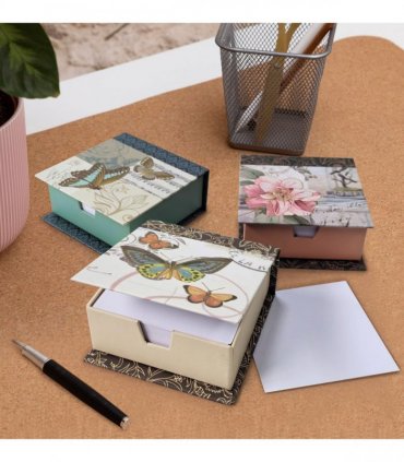 Butterfly & Flower Memo Boxes ? Set of 3
