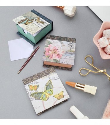 Butterfly & Flower Memo Boxes ? Set of 3