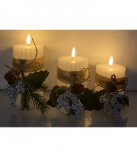 Set of 3 Decorative LED Candles