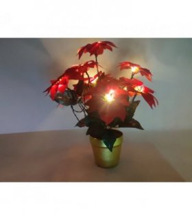 LED Poinsettia In A Pot