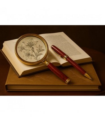 Magnifier With a Matching Ballpoint Pen