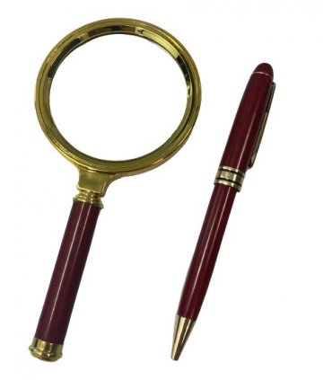 Magnifier With a Matching Ballpoint Pen