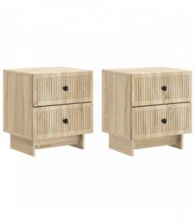 vidaXL Bedside Cabinet 2 pcs Sonoma Oak 43 x 34.5 x 47.5 cm