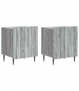 vidaXL Bedside Cabinet 2 pcs Grey Sonoma 43 x 34.5 x 52 cm
