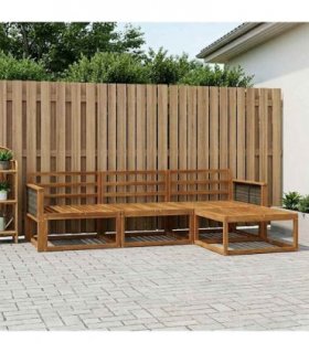 vidaXL Outdoor Sofa Set 4 pcs Natural Solid Acacia Wood