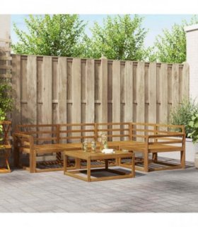 vidaXL Outdoor Sofa Set 5 pcs Natural Solid Acacia Wood