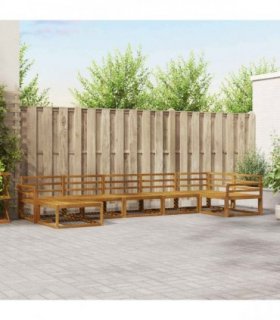 vidaXL Outdoor Sofa Set 7 pcs Natural Solid Acacia Wood