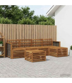 vidaXL Outdoor Sofa Set 6 pcs Natural
