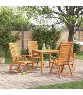 vidaXL Garden Dining Set Folding 5 pcs Brown Solid Acacia Wood