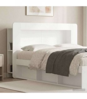 vidaXL Headboard Cabinet with Storage White Engineered Wood