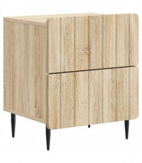 vidaXL Bedside Cabinet Sonoma Oak 43 x 34.5 x 49.5 cm Engineered Wood
