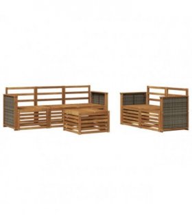 vidaXL Sofa Sets 6 pcs Solid Acacia Wood