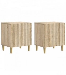 vidaXL Bedside Cabinet 2 pcs Sonoma Oak 43 x 34.5 x 50 cm