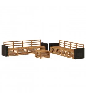 vidaXL Sofa Sets 9 pcs Solid Acacia Wood